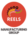 REELS Manufacturing Group Logo with additional text